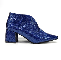 Botas BARI charol metalizado azul noche
