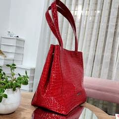 Tote ALELÍ croco charol rojo - comprar online