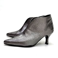 Botas CATANIA charol arrugado metal peltre