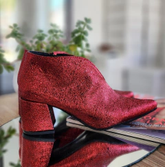 Botas BARI metalizado rojo - comprar online