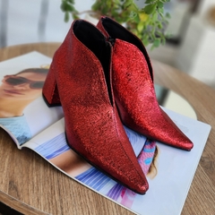 Botas BARI metalizado rojo