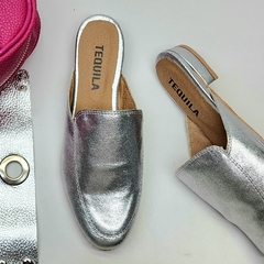 Mules ABRIL Plata Metalizado - comprar online