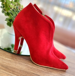 Botitas Barcelona gamuzado rojo