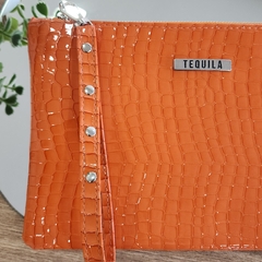Sobres Petunia croco charol naranja - comprar online
