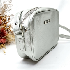 Bandolera Jazmin plata graneado opaco