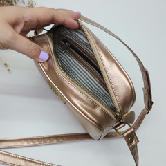 Bandolera Jazmin oro rosé graneado opaco - comprar online