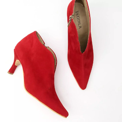 Botas CATANIA gamuzado rojo