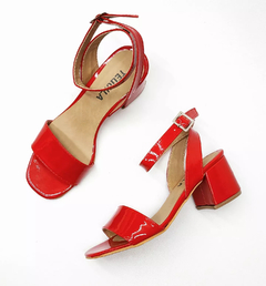 Sandalias JULIA charol rojo