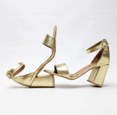 Sandalias ZAIRA metalizado oro platino - comprar online
