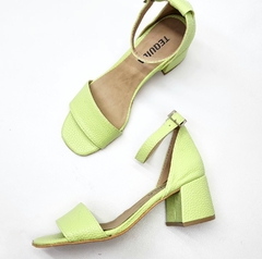 Sandalias ALMA lima ecocuero graneado - comprar online