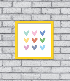 Quadro Corações - comprar online