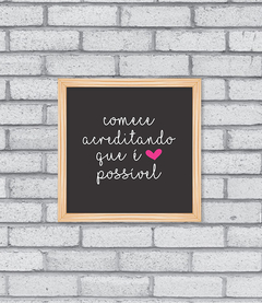 Quadro É Possível na internet