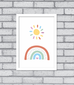 Quadro Sol e Arco-íris - Pendurama Quadros e Artigos de Decoração