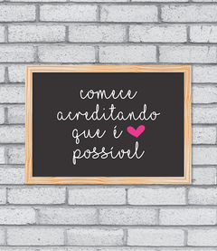 Quadro É Possível na internet