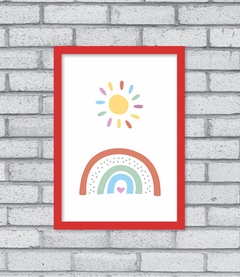 Quadro Sol e Arco-íris - Pendurama Quadros e Artigos de Decoração