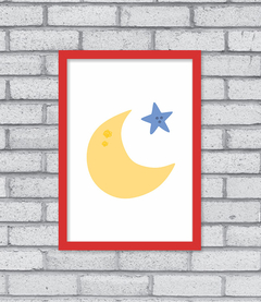 Quadro Lua e Estrela - loja online