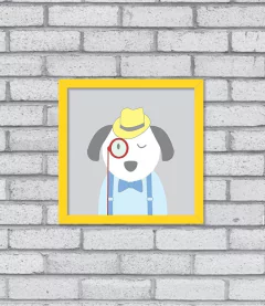 Quadro Hipster Puppy na internet
