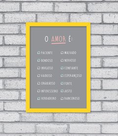 Quadro O Amor É - comprar online