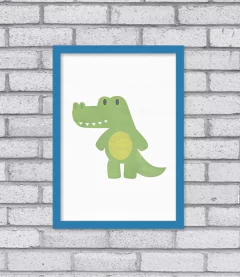 Quadro Jacaré Aqua - Pendurama Quadros e Artigos de Decoração