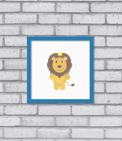 Quadro Leão Aqua