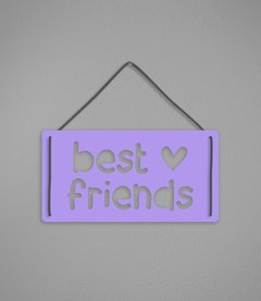 Plaquinha Best Friends - Pendurama Quadros e Artigos de Decoração