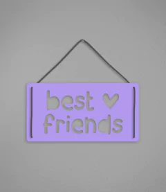 Plaquinha Best Friends - Pendurama Quadros e Artigos de Decoração