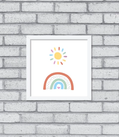 Quadro Sol e Arco-íris