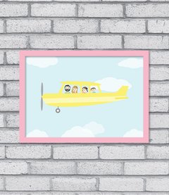 Quadro Família Avião - Pendurama Quadros e Artigos de Decoração