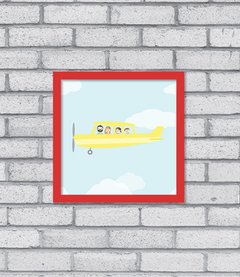 Quadro Família Avião - comprar online