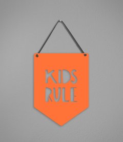 Plaquinha Kids Rule - loja online