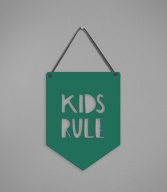 Plaquinha Kids Rule na internet