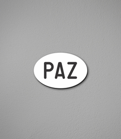 Placa Oval Mini em Acrílico