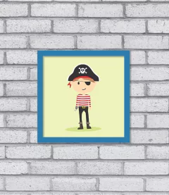 Quadro Pirata Menino - Pendurama Quadros e Artigos de Decoração