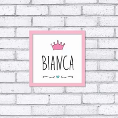 Quadro Nome Coroa (menina)