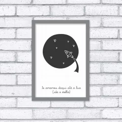 Quadro Até a Lua (ida e volta) - Pendurama Quadros e Artigos de Decoração