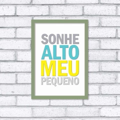 Quadro Sonhe Alto (menino) - Pendurama Quadros e Artigos de Decoração