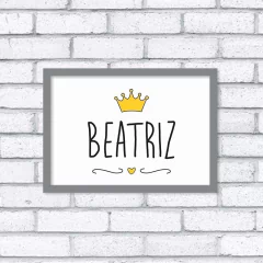 Quadro Nome Coroa (menina) - loja online