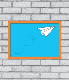 Quadro Aviãozinho de Papel - loja online
