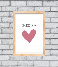 Quadro Data do Coração na internet