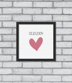 Quadro Data do Coração - loja online