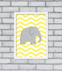 Quadro Elefante Chevron