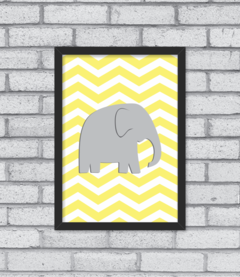 Quadro Elefante Chevron - comprar online