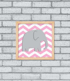 Quadro Elefante Chevron