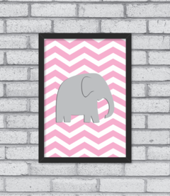 Quadro Elefante Chevron