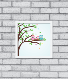 Quadro Família Coruja - comprar online