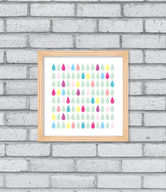 Quadro Gotas - Pendurama Quadros e Artigos de Decoração