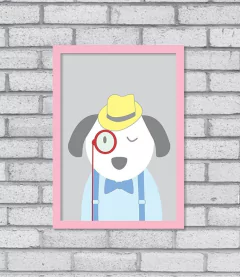 Quadro Hipster Puppy - Pendurama Quadros e Artigos de Decoração