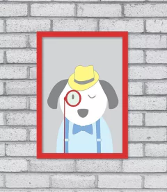 Quadro Hipster Puppy - Pendurama Quadros e Artigos de Decoração