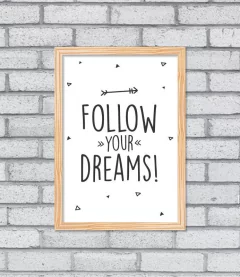Quadro Follow Your Dreams - Pendurama Quadros e Artigos de Decoração