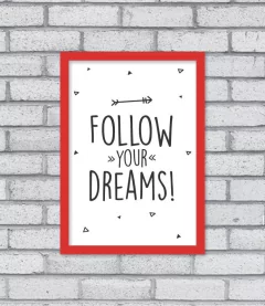 Quadro Follow Your Dreams - Pendurama Quadros e Artigos de Decoração